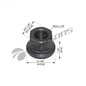 Гайка крепления колеса (M22x1.5P, h-30.5, L-45.8)  10шт WN325 MANSONS