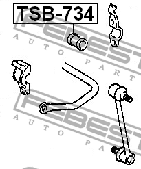 втулка стабилизатора заднего!\ Toyota Harrier/Lexus RX300 MCU10 97-00 TSB-734 FEBEST
