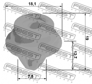 Клипса RENAULT LOGAN SANDERO I 2005.03-2018.07 88570-047 88-570047 FEBEST