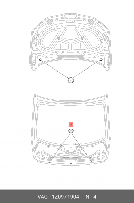 Заглушка VW AUDI OE 1Z0 971 904 VAG