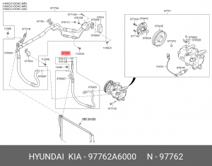 Трубка кондиционера HYUNDAI Elantra (10-) OE 97762A6000 HYUNDAI KIA