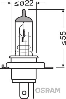 Лампа 12V HS1 35/35W PX43t OSRAM 64185 OSRAM