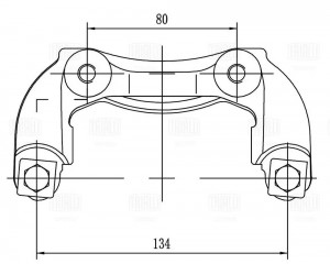 Скоба суппорта 2110 "TRIALLI" переднего R13 CF 350146 TRIALLI