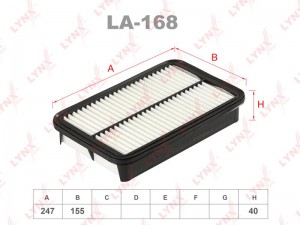 Фильтр воздушный TOYOTA Celica LYNX LA-168 LYNXAUTO