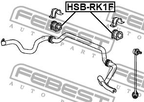 Втулка переднего стабилизатора HONDA STEP WGN 2010-2014 HSB-RK1F HSB-RK1F FEBEST
