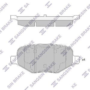 Колодки тормозные дисковые Ford Explorer 11 SP1621 SP1621 SANGSIN