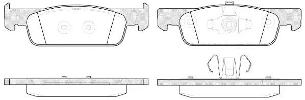 1540 00 колодки дисковые передние!\ Renault Clio IV, Dacia Logan II/Sandero II 1 154000 REMSA