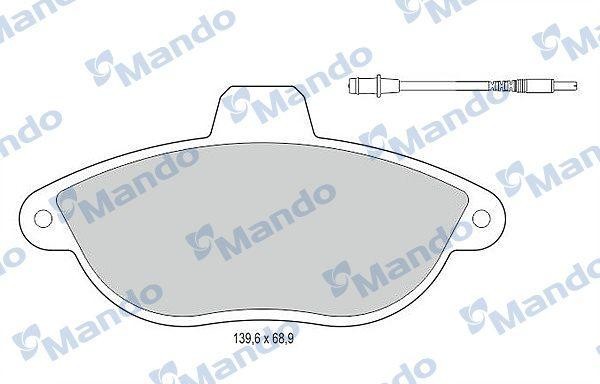 Колодки тормозные PEUGEOT Expert (95-06) CITROEN Jumpy (95-) передние (4шт.) MAN MBF015472 MANDO