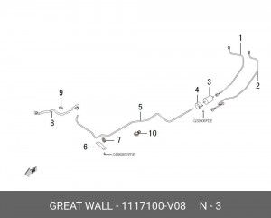 Фильтр топливный HAVAL H6 OE 1117100-V08 GREAT WALL