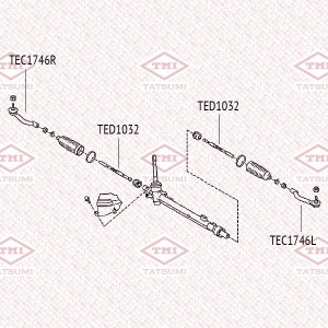 Тяга рулевая L/R NISSAN Qashqai/X-Trail 07-RENAULT Koleos 07- TED1032 TED1032 TATSUMI