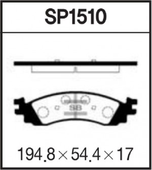 Колодки тормозные дисковые Ford Explorer 06-10/Taurus 11, Mercury Mountaineer 06 SP1510 SANGSIN