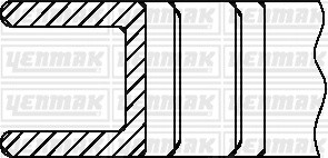 кольца поршневые! d88 1.2x1.5x2.5 +0.50\ Chevrolet Captiva 2.4i 16V Z24XE 06> 9109814050 YENMAK