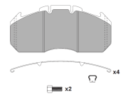 колодки тормозные! WVA29131/29156 c р/к , перед/зад диск. тормоз Meritor \ Volvo 31010015 WUHLERMANN