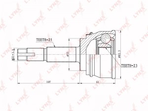 ШРУС наружный к-кт! 24439\ Nissan Almera/Sunny 1.5-2.0D 90-00 CO-5703 LYNXAUTO