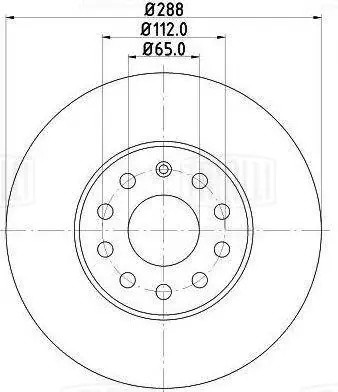 Диск тормозной задний DF 051311 TRIALLI