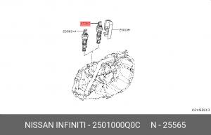ДАТЧИК ПРИВОДА СПИДОМЕТРА 25010-00Q0C 2501000Q0C NISSAN