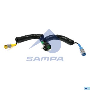 Кабель-адаптер 24V/L=4500mm/15 pol.to 2x7 pol./Type N/S (Plug:aluminum) Multibra 095177 SAMPA