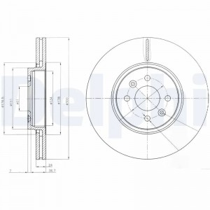 BG3929 диск тормозной передний!\ Renault Scenic/Grand Scenic 1.5D-2.0D 04> BG3929 DELPHI