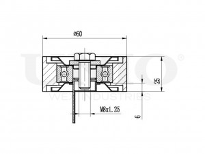 Ролик направляющий приводного ремня TNS-10125 UNIO