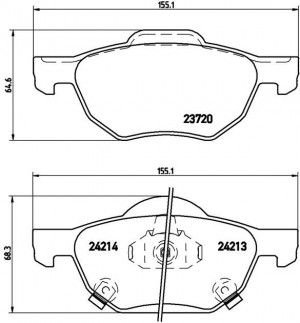 Колодки тормозные P28036 P28036 BREMBO