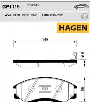 Колодки тормозные дисковые GP1115 GP1115 SANGSIN