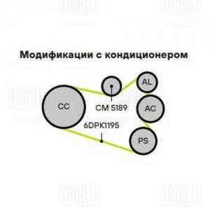 Ролик привод. ремня VW Transporter T5 (03-) 1.9TDi (с натяж. мех.) (CM 5189) CM 5189 TRIALLI