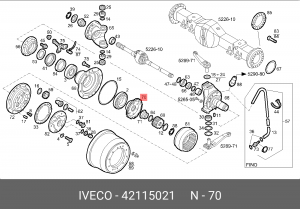 шестерня бортового редуктора! солнечная\Iveco EuroTrakker/Cursor 42115021 IVECO