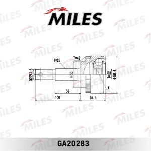 ШРУС наружный NISSAN ALMERA 1.5 00 ABS (42 зуба) (GSP 841048) GA20283 GA20283 MILES