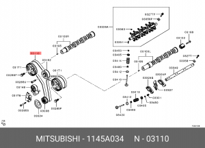 Ремень ГРМ MITSUBISHI Outlander (179х20) OE 1145A034 MITSUBISHI