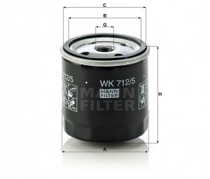 Фильтр топливный WK712/5 WK 712-5 MANN FILTER