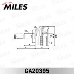 ШРУС наружный RENAULT MASTER 1.9D-2.8D 98- (с ABS) (GKN 303427) GA20395 GA20395 MILES