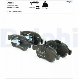 LP2152 колодки дисковые п.\ RenaultMegane Sedan/Coupe 08> LP2152 DELPHI
