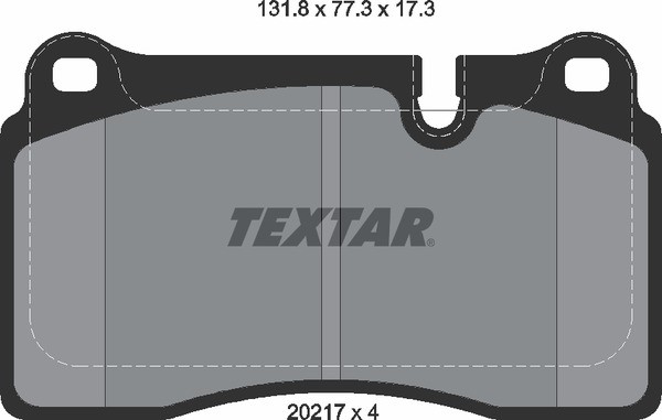 Колодки тормозные LAND ROVER Range Rover (02-12) передние (4шт.) TEXTAR 2021701 TEXTAR