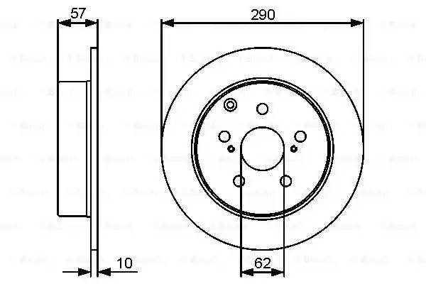 Диск тормозной TOYOTA Corolla (04-) задний (1шт.) BOSCH 0 986 479 448 BOSCH