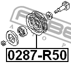 ролик натяжной \INFINITI QX4 3.3 97> 0287-R50 FEBEST