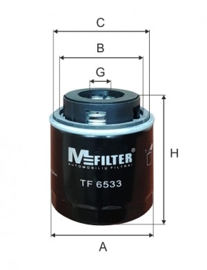 фильтр масляный !\Audi A3, Seat Ibiza/Leon, Skoda, VW EOS/Golf/Passat 1.4TSI 07> TF6533 MFILTER AUTOMOTIVE FILTERS