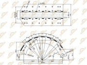 Колодка тормозная без ролика 420 x 180 ( чугун, сварная) 180020060 SONDER
