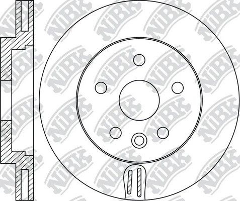 Диск тормозной FORD GALAXY/S-MAX/ VOLVO S60/S80/V70/XC70  RN1756 RN1756 NIBK