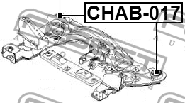 Сайлентблок задн подрамника CHEVROLET LACETTI CHAB-017 CHAB-017 FEBEST