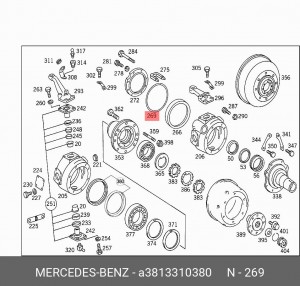 Прокладка A3813310380 MERCEDES BENZ