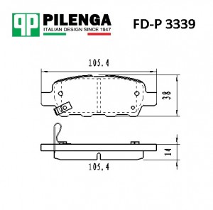 Колодки тормозные дисковые задние NISSAN X-TRAIL   FD-P3339 FD-P 3339 PILENGA