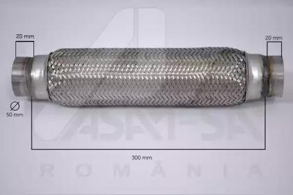 Гофра глушителя 50х300 ASAM 60099 ASAM