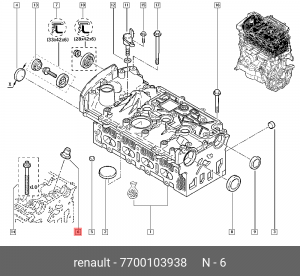 Колпачок маслосъемный RENAULT 7700 103 938 7700103938 RENAULT