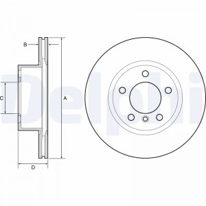 BG4645C диск тормозной передний!\ BMW F20/F21/F30/F32 all 12> BG4645C DELPHI