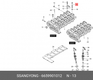 Болт SSANGYONG Actyon (06-),Kyron (05-),Actyon Sport (06-),Rexton (03-) (D20/27) 6659901012 SSANG YONG