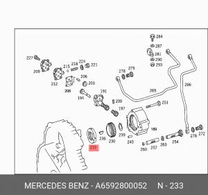 САЛЬНИК ВАЛА A 659 280 00 52 MERCEDES BENZ