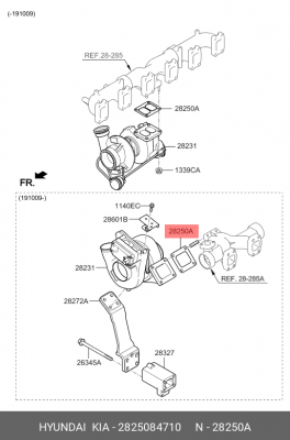 2825084710 Прокладка турбины d6ha hyundai kia Hyundai Kia 2825084710 2825084710 HYUNDAI KIA