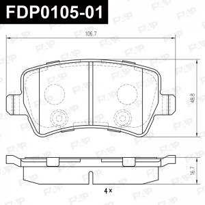 FDP0105-01 колодки дисковые задние!\ Ford Mondeo/S-max, Volvo S80 1.6-4.4/D 06> FDP0105-01 FAP