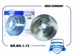 Диск тормозной задний 58411-0U300 BR.BD.1.12 Solaris 10-, Solaris II 17-,Rio11-/ BRBD112 BRAVE