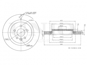 Диск тормозной задний BRD-20573 UNIO